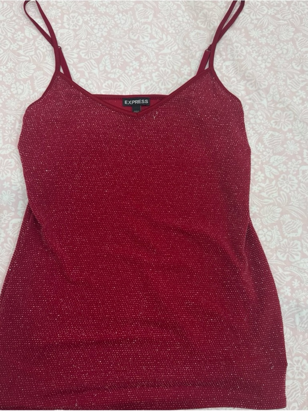 Express Women's Sparkle Red Blouse Top